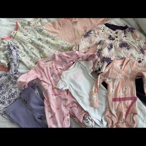 Preemie sleepwear and outfits seven pieces